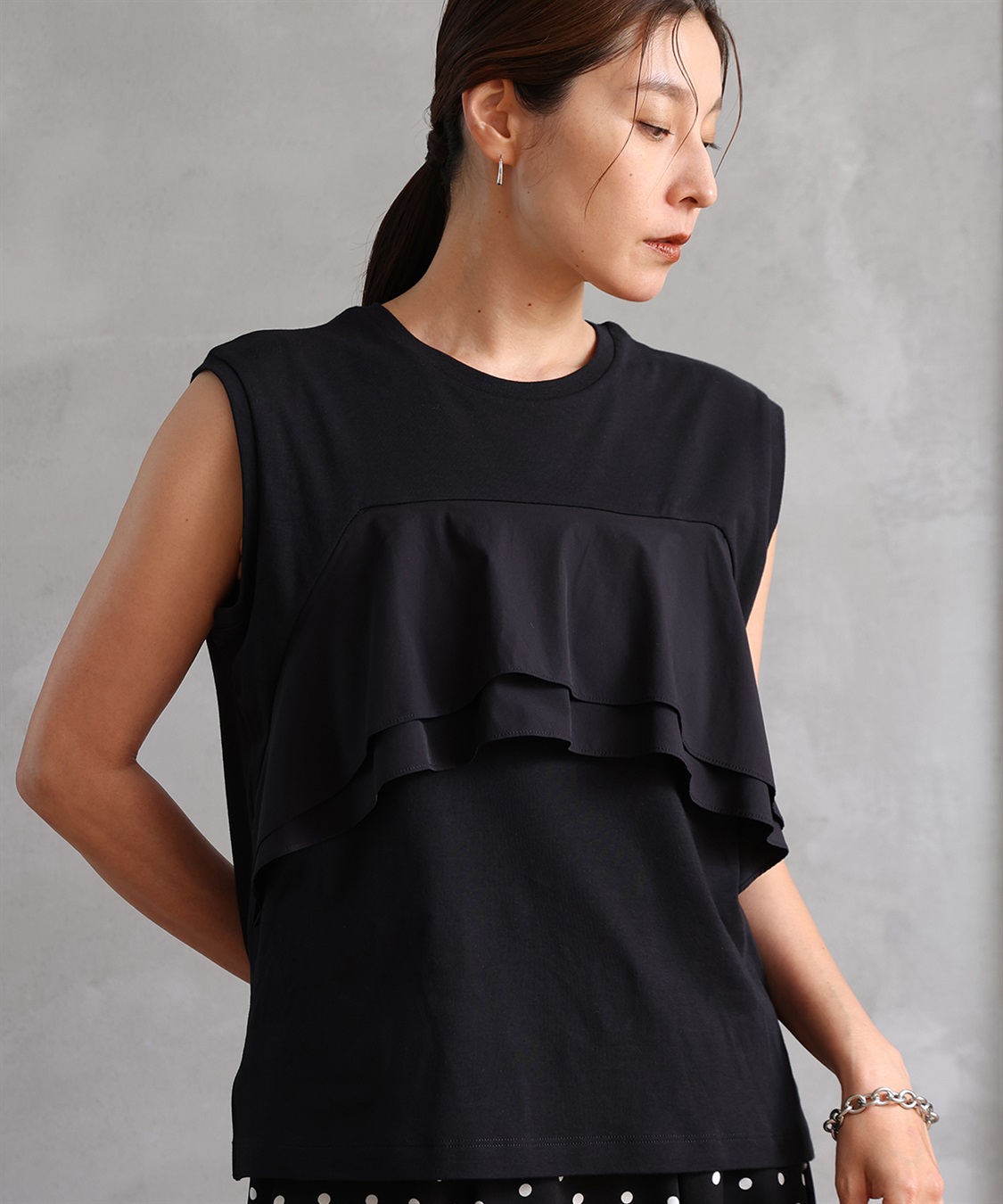 ONE‘S TRUE フリルドッキングプルオーバー_variation_1