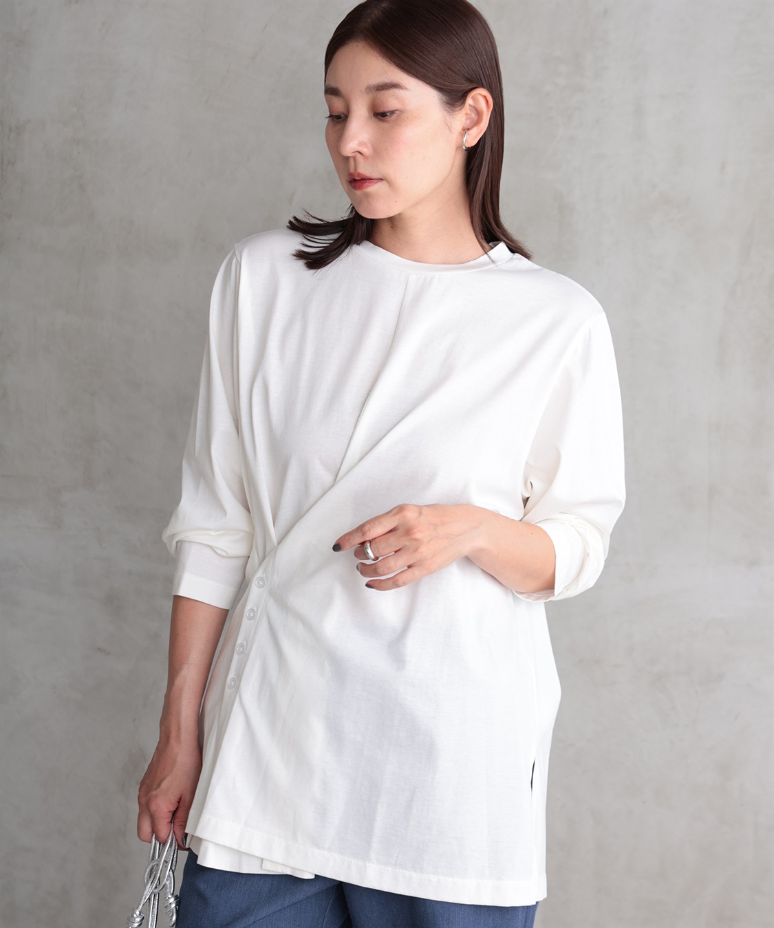 ONE‘S TRUE サイド釦プルオーバー_main