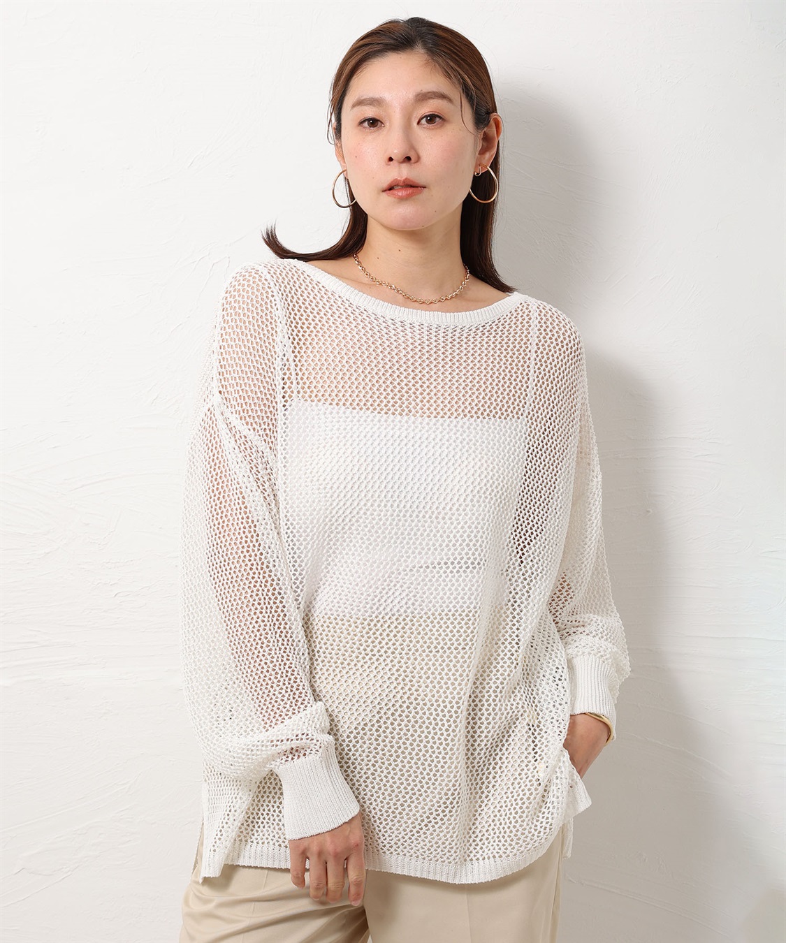 ONE‘S TRUE メッシュ編みニットプルオーバー_variation_1