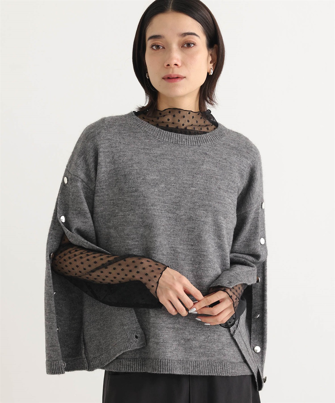 ONE‘S TRUE オープンスリーブニットプルオーバー_variation_1