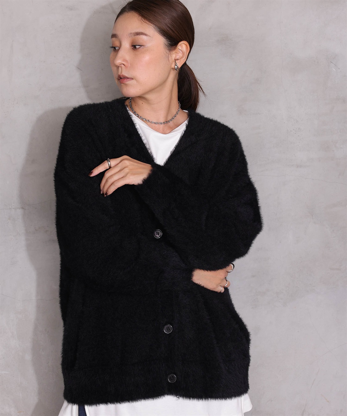 ONE‘S TRUE フェザーニットカーディガン_variation_1