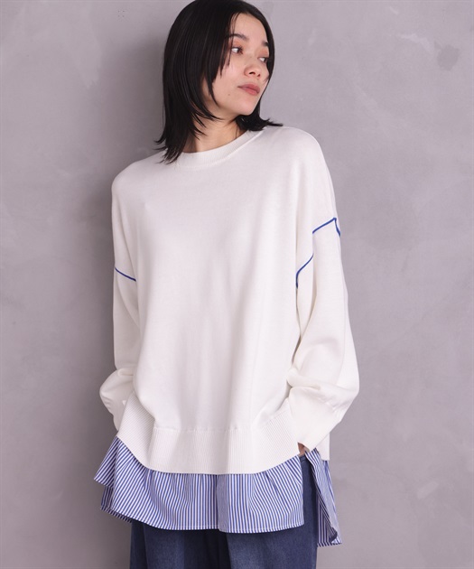 重ね着風プルオーバー