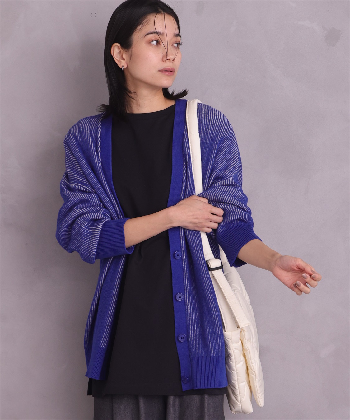 ONE‘S TRUE リブニットカーデ_main