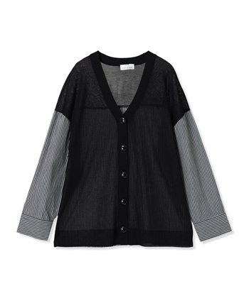 ドッキングカーディガン(ブラック-M)