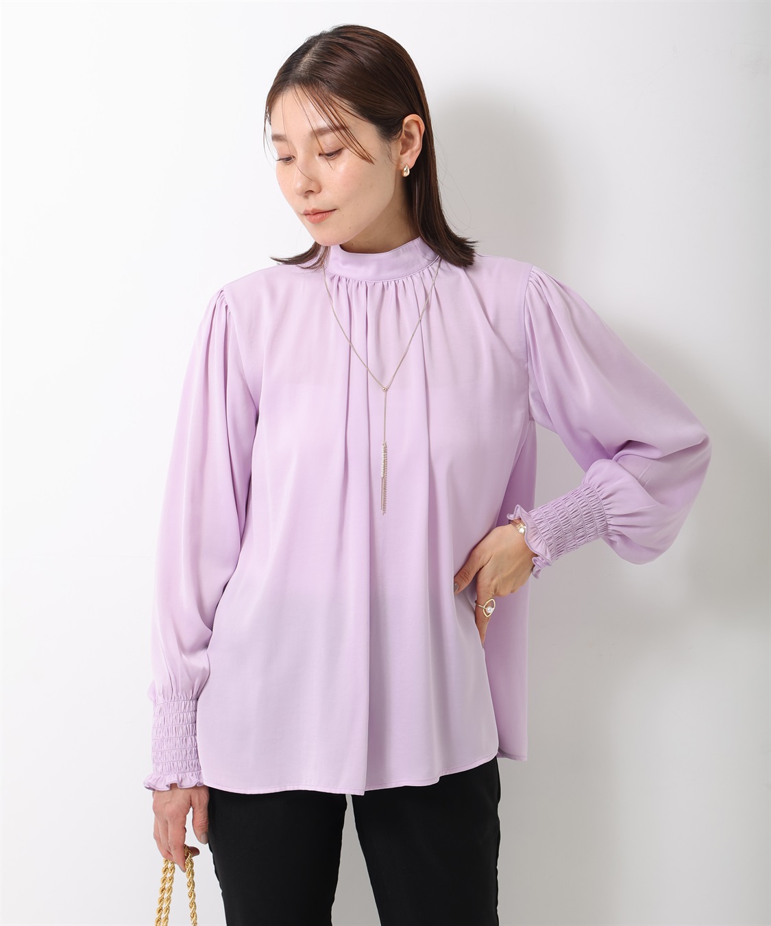 ONE‘S TRUE シャーリングブラウス_main