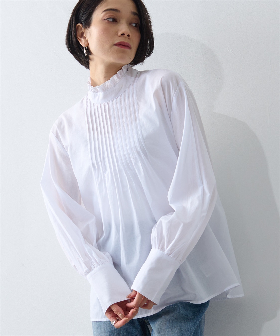 ピンタックブラウス ONE'S TRUE｜クロスプラス公式通販サイト