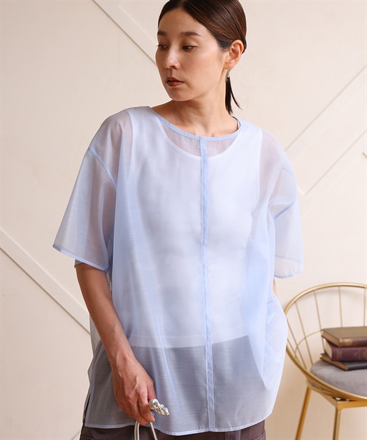 ONE‘S TRUE ハーフスリーブブラウス