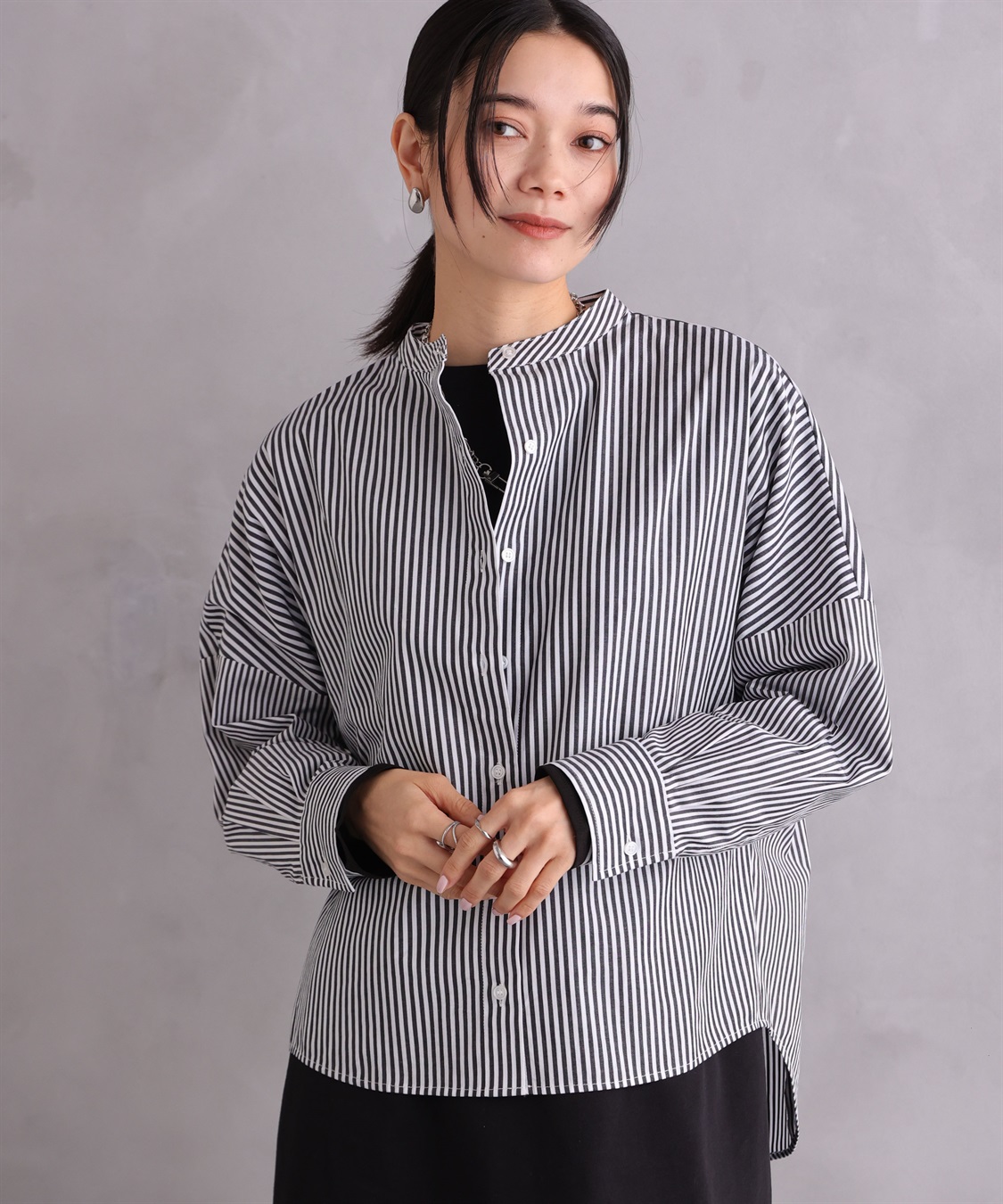 ONE‘S TRUE ストライプオーバーシャツ_variation_1