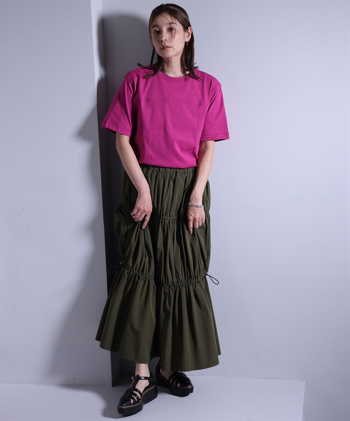 ONE‘S TRUE ドロストティアードスカート_main