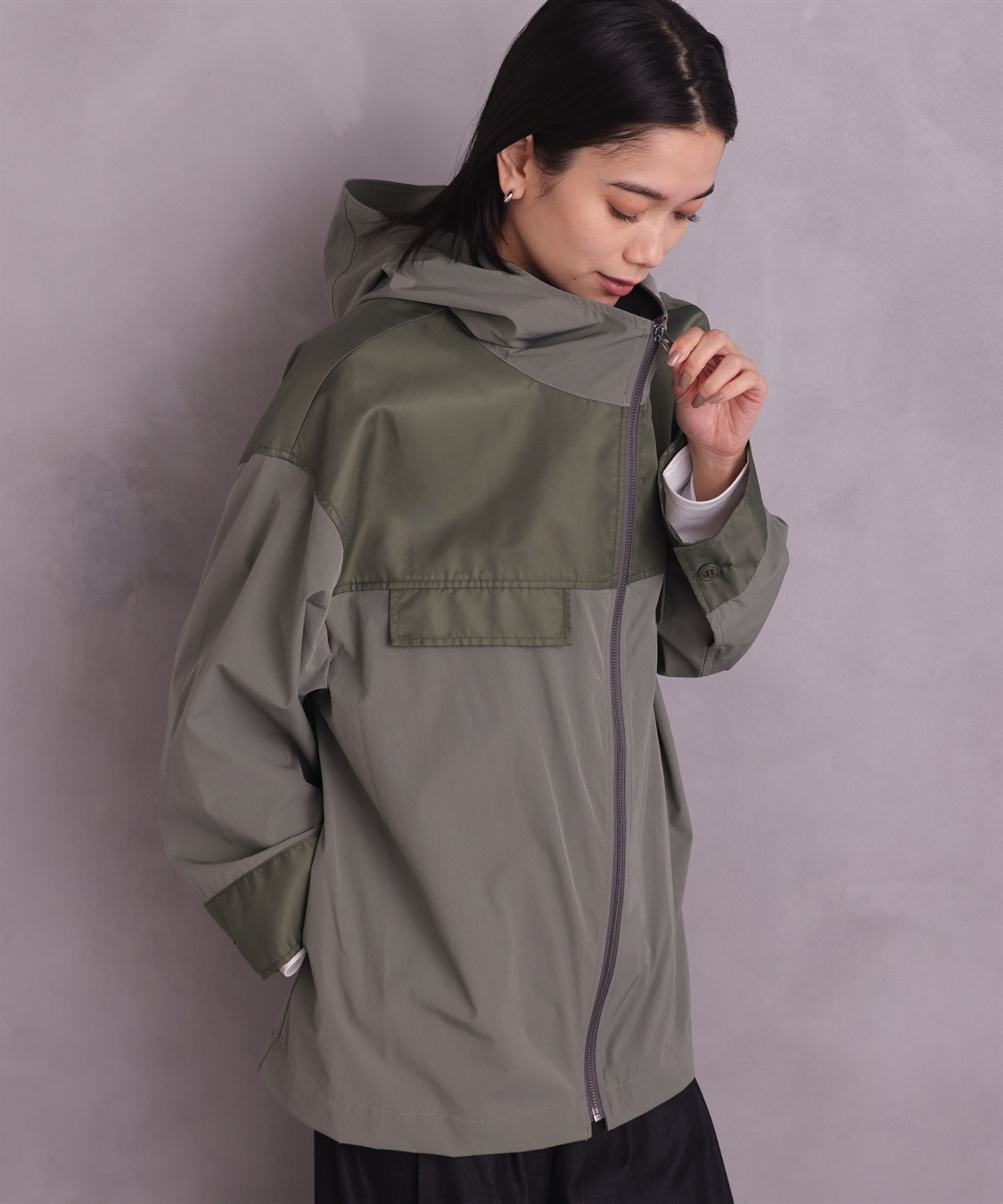 ONE‘S TRUE バイカラーパーカージャケット_variation_2