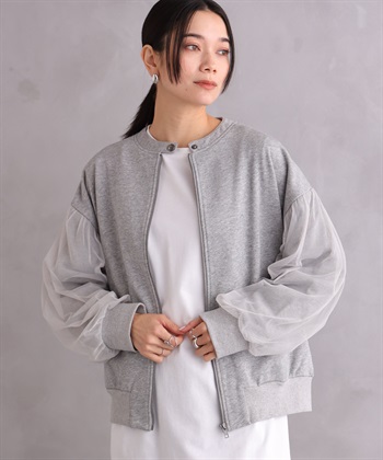 ONE‘S TRUE チュールオーバースリーブブルゾン_variationthumb_1