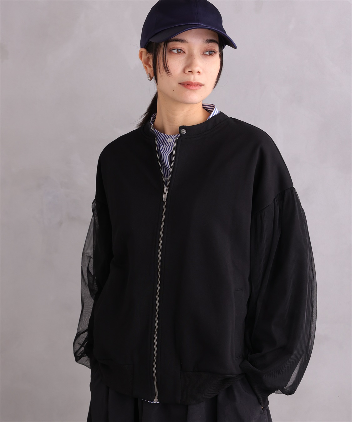 ONE‘S TRUE チュールオーバースリーブブルゾン_variation_2