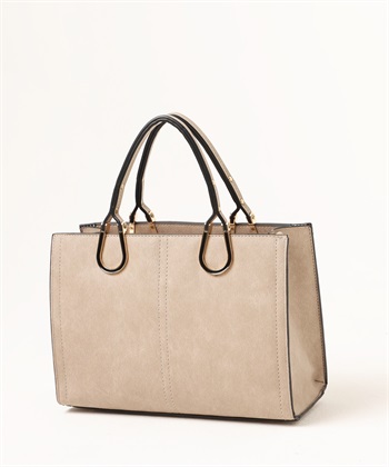 フェイクレザーバッグ(ベージュ-フリー)