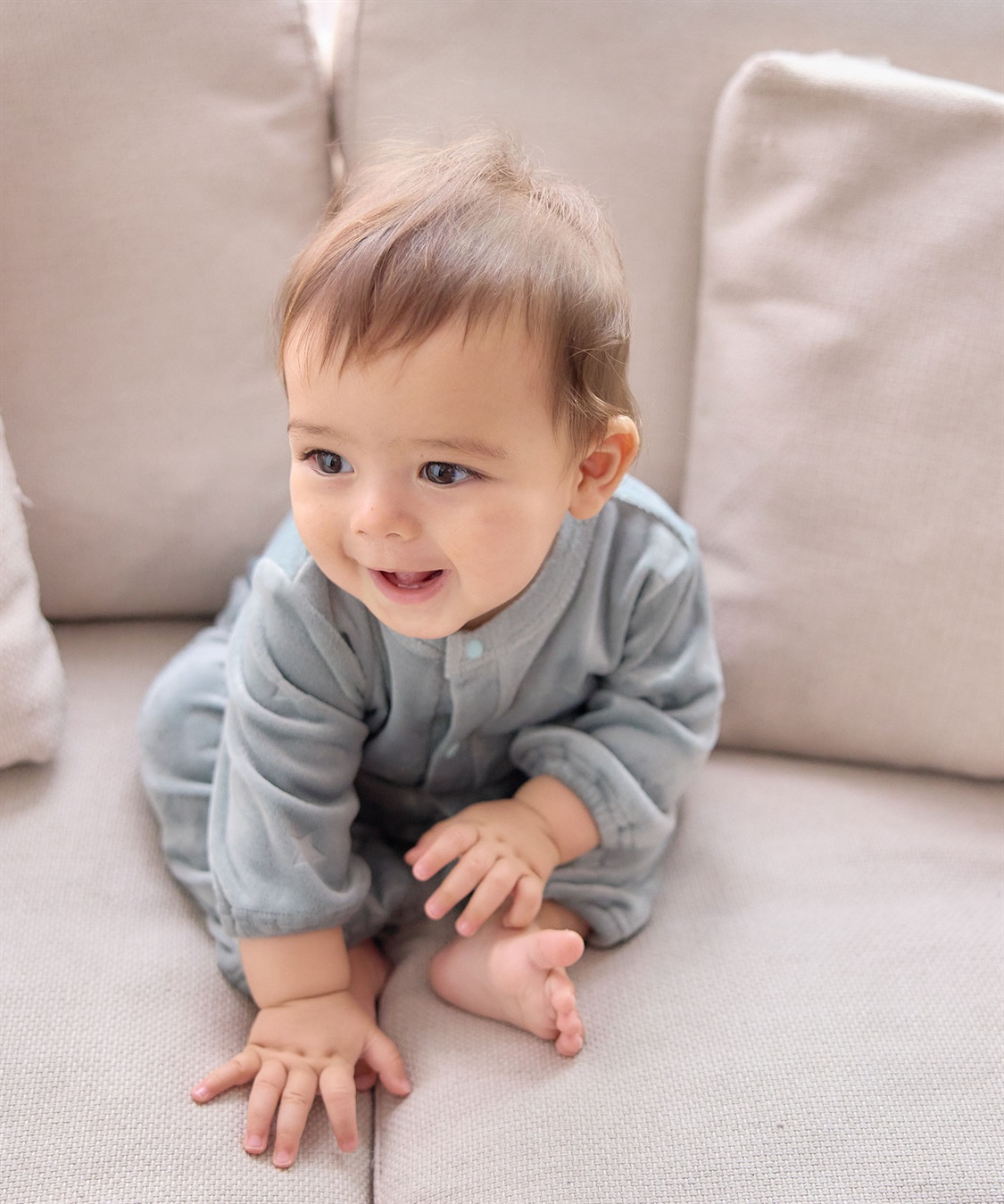 Rosemadame 【親子ペア可能】しっとりベロア 星柄エンボス長袖2WAYオールパジャマ_variation_3