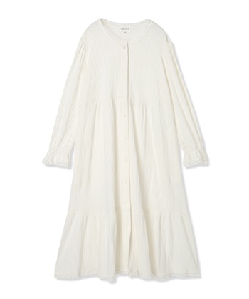 リブ×レース　おそろママパジャマ（長袖）(オフ.-Ｍ)