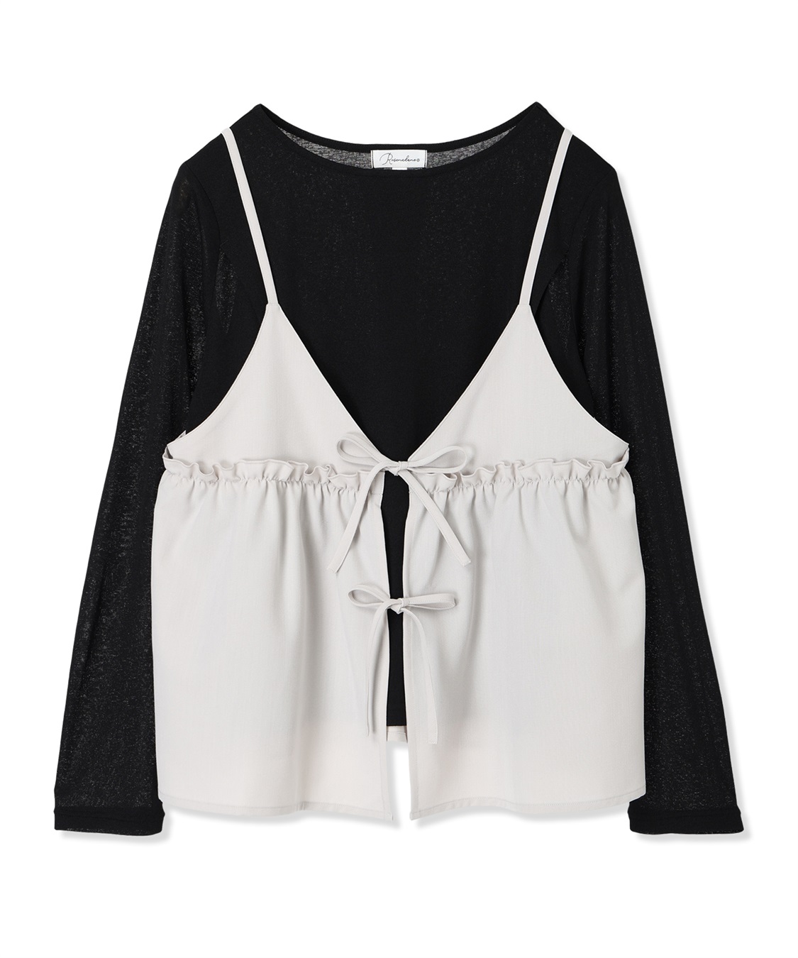 Rosemadame シアーカットソー&#215;フレアキャミセット(マタニティ&amp;授乳服）授乳口付き 授乳楽々 妊婦服 産前・産後対応_variation_1