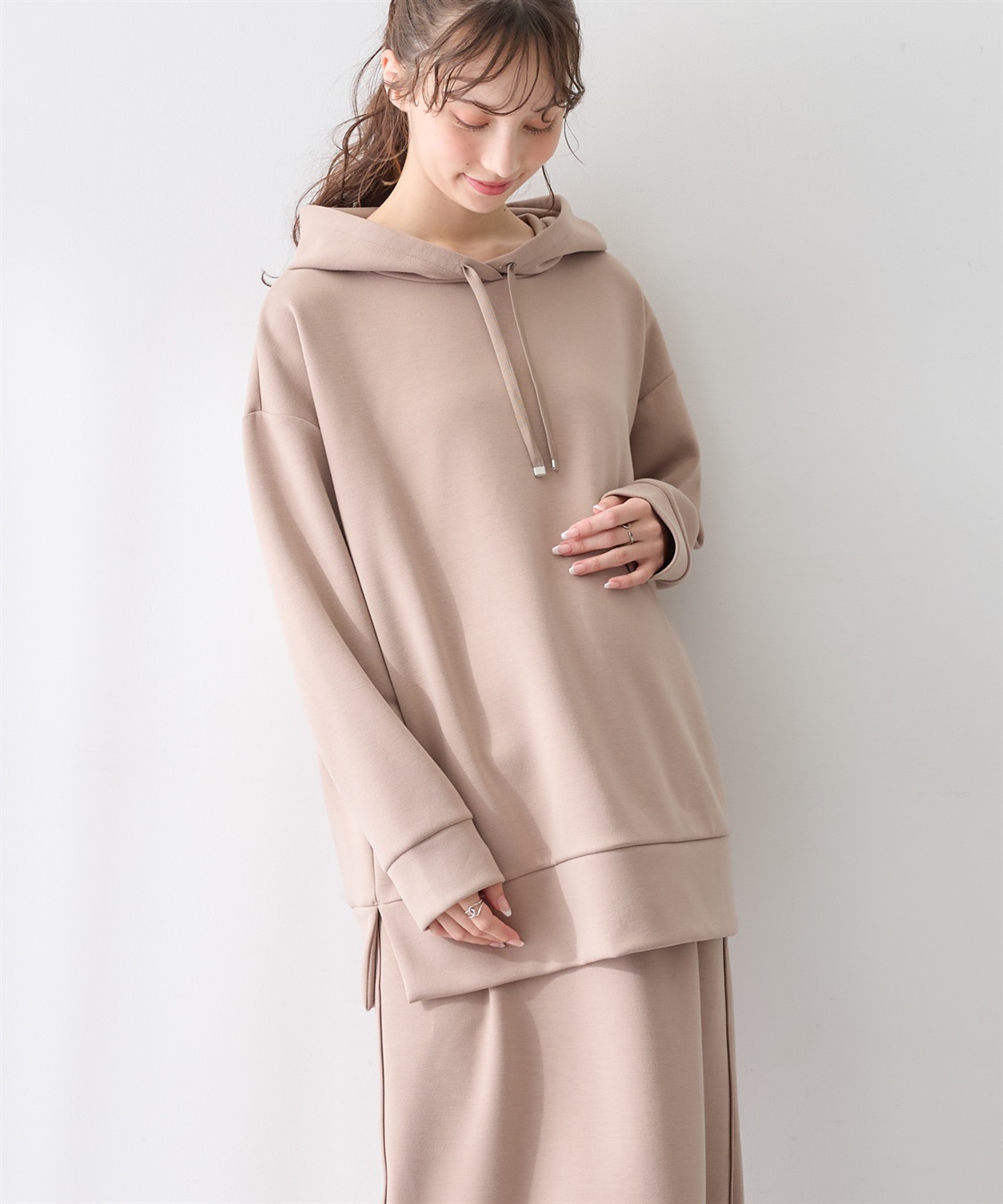 Rosemadame ダンボールパーカートップス(マタニティ&amp;授乳服）授乳口付き 授乳楽々 妊婦服 産前・産後対応_main