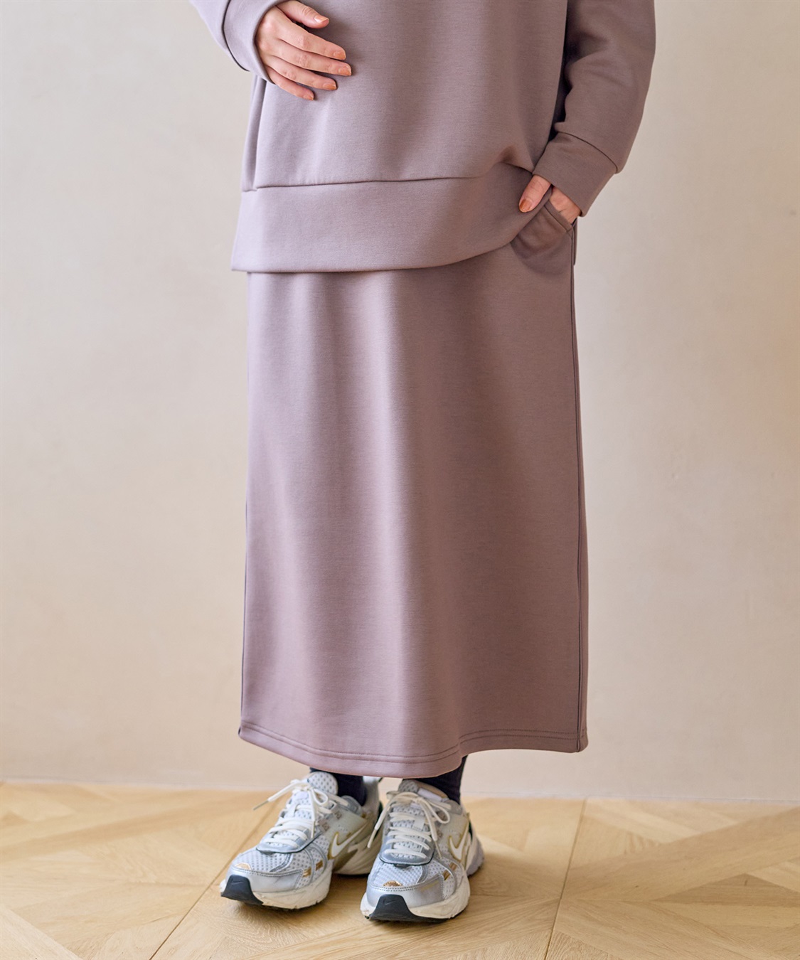 Rosemadame 【セットアップ可】ダンボールナロースカート（マタニティ/ 妊婦服）産前・産後対応）_variation_4