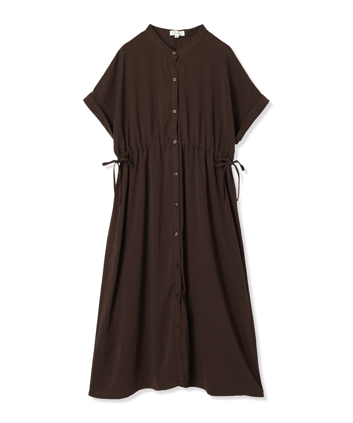 Rosemadame 麻調合繊スキッパ― ドロストシャツワンピース（マタニティ/授乳服）授乳口付き 授乳楽々 妊婦服 産前・産後対応_variation_1