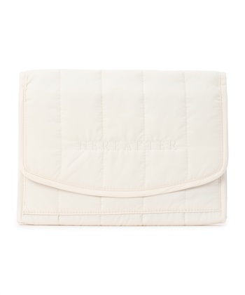 キルティングロゴ母子手帳ケース(アイボリー-FREE)