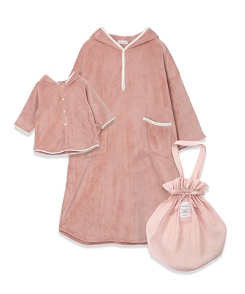 Rosemadame 親子バスローブ３点セット マタニティ バスローブ セット 親子 ギフト プレゼント 出産祝い トート付き 出産準備 ベビー バスローブワンピ お風呂 入浴 ペアルック バスタイム 男の子 女の子 バス_variationthumb_3