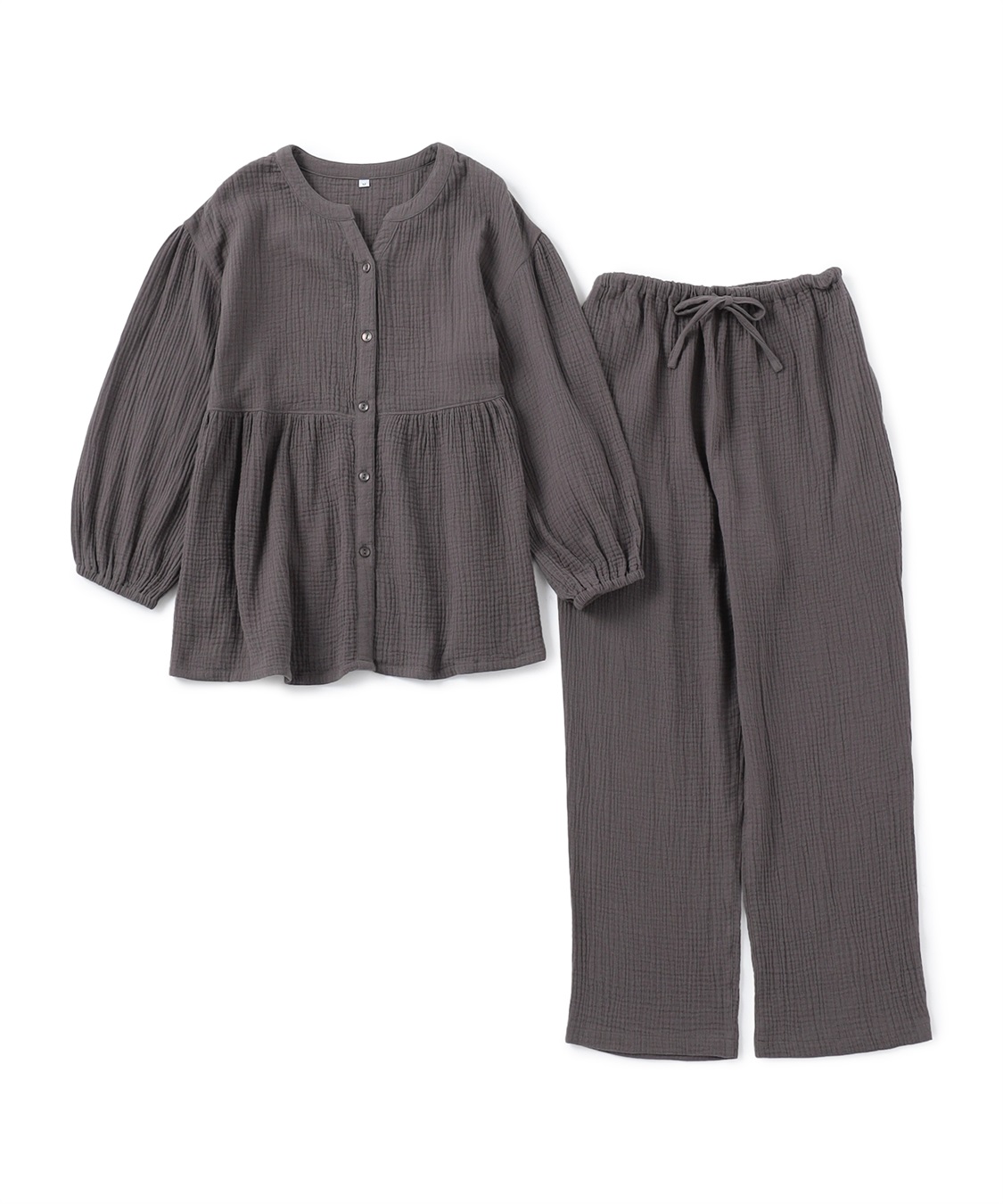 Life Style by cross marche 【LAFUKU/ラフク】ゆったり柔らかダブルガーゼパジャマ綿100％《上下セット》_variation_2