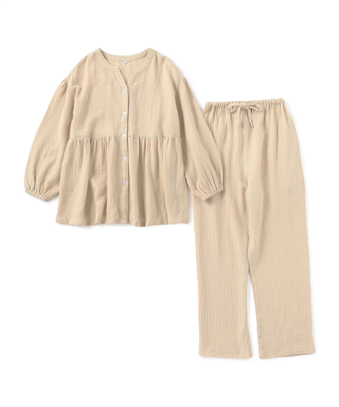 Life Style by cross marche 【LAFUKU/ラフク】ゆったり柔らかダブルガーゼパジャマ綿100％《上下セット》_variation_3