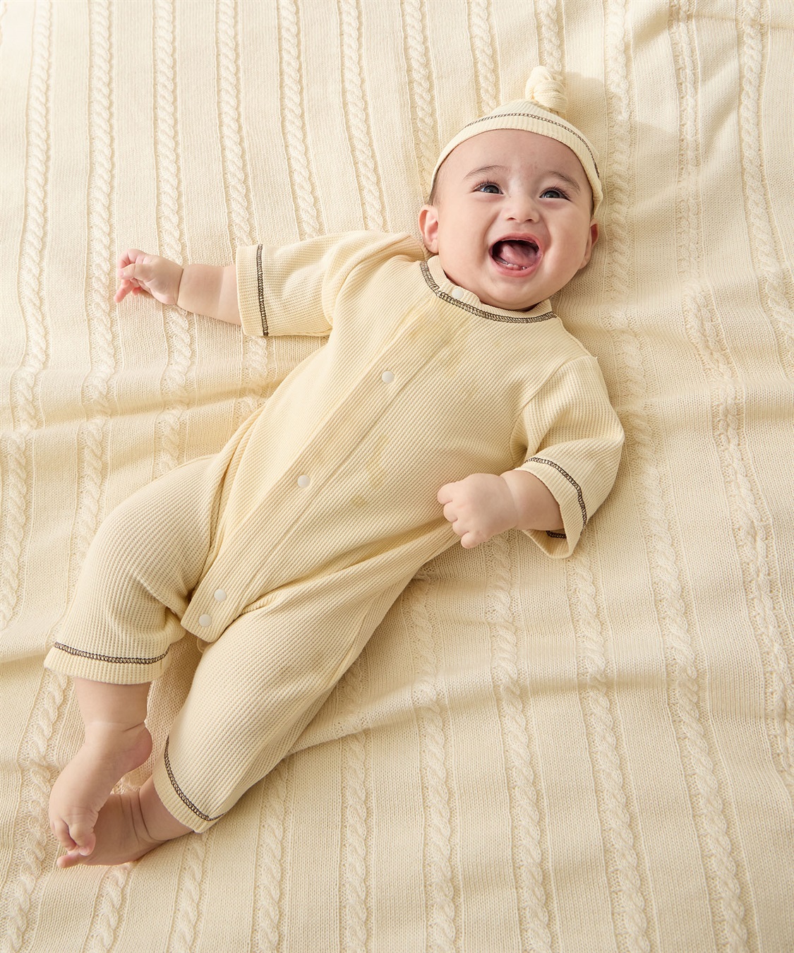 Rosemadame 【親子でお揃い】ワッフルベビー退院着_main