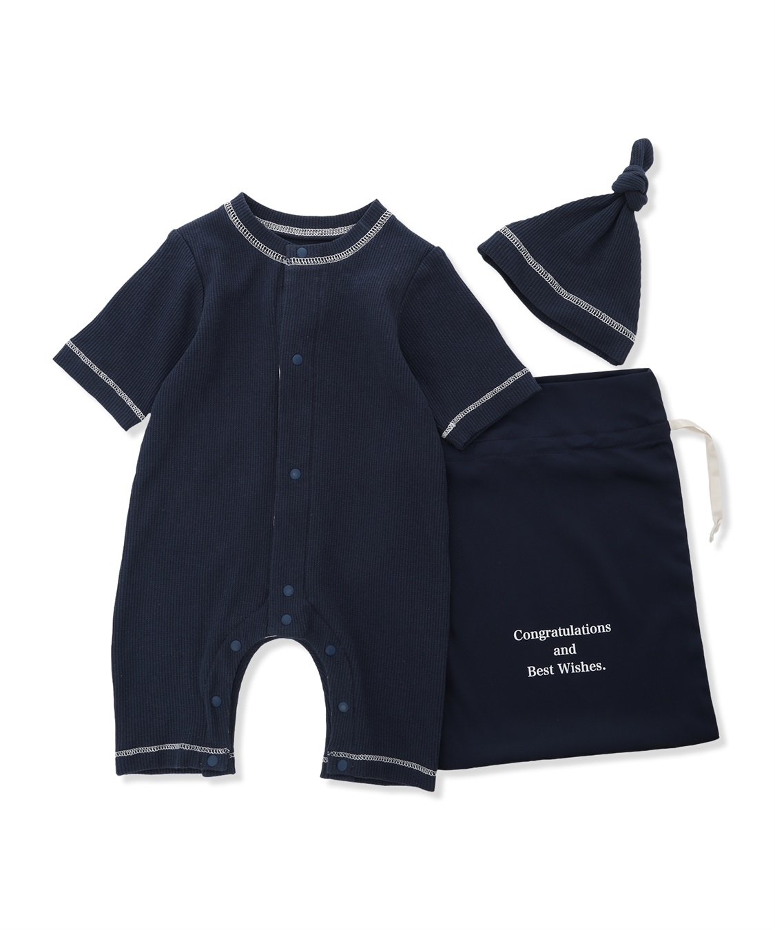 Rosemadame 【親子でお揃い】ワッフルベビー退院着_variation_3