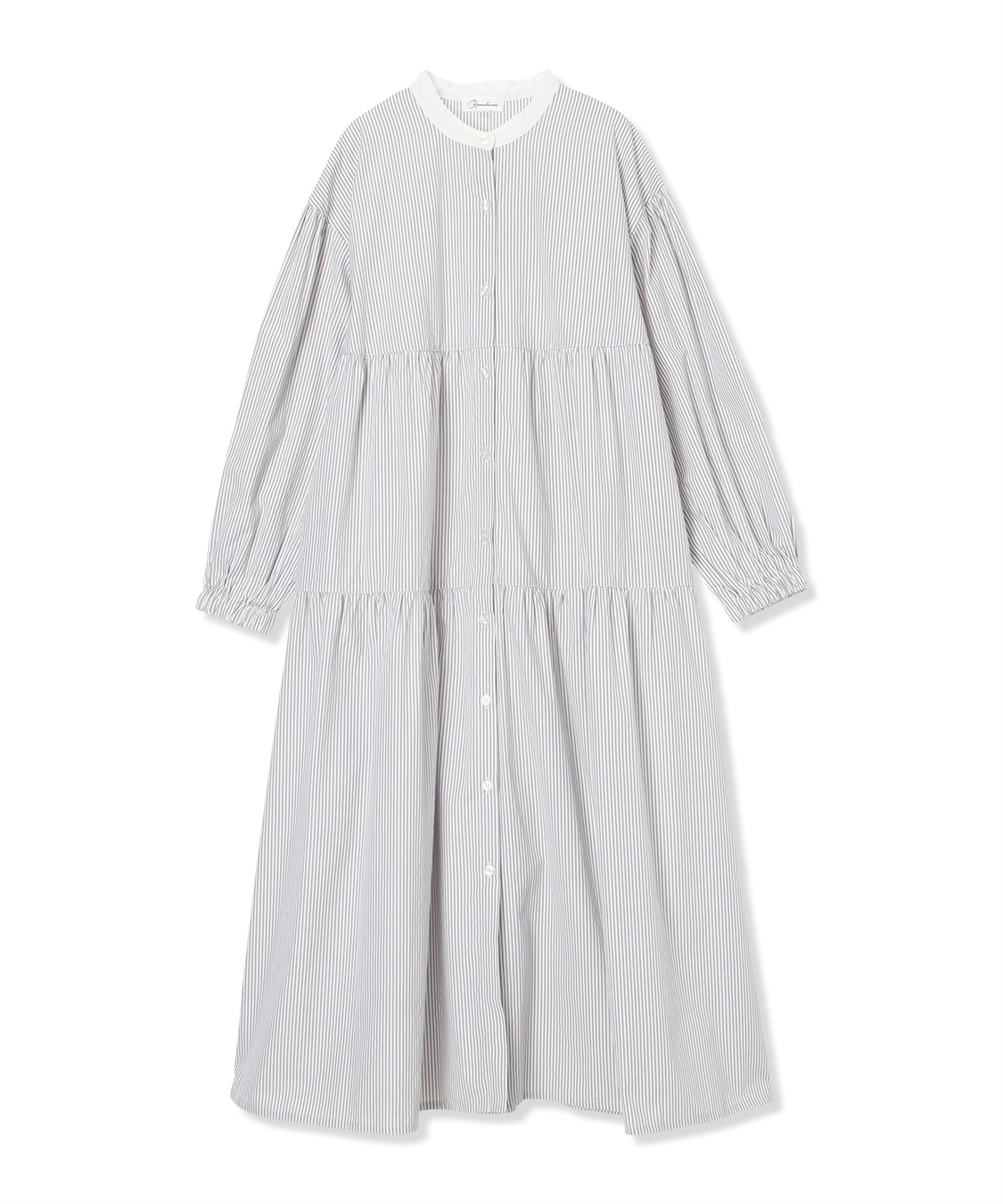 Rosemadame ストライプティアードワンピース（マタニティ/授乳服）授乳口付き 授乳楽々 妊婦服 産前・産後対応_variation_1