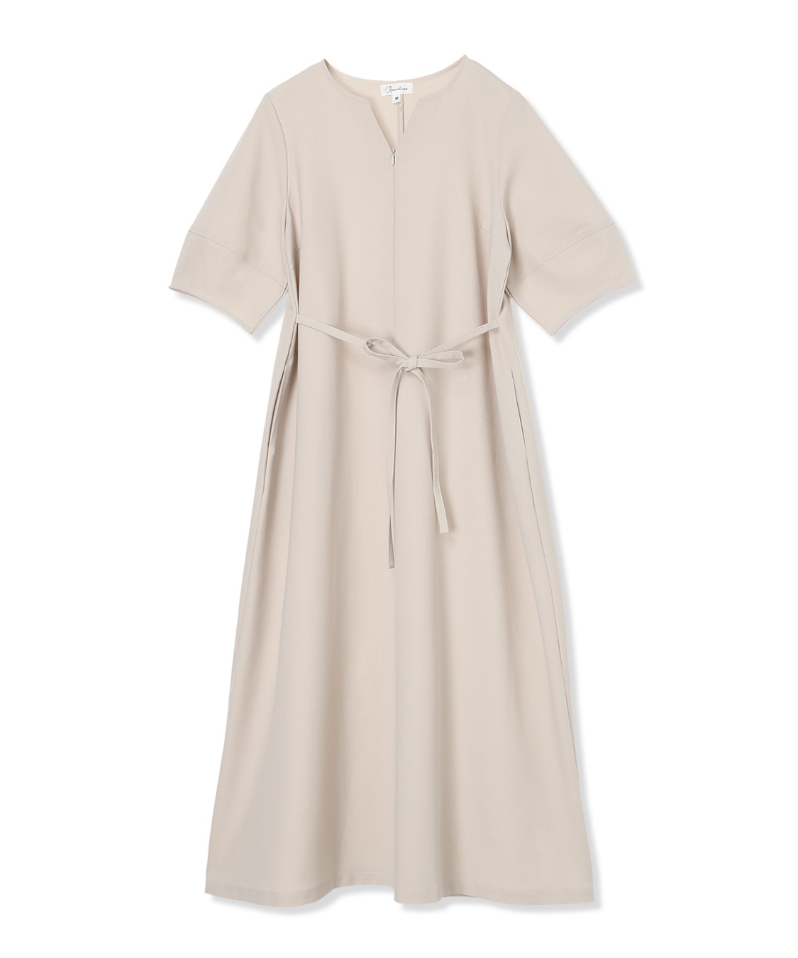 Rosemadame ランタンスリーブウエストリボン付きワンピース（マタニティ/授乳服）授乳口付き 授乳楽々 妊婦服 産前・産後対応_variation_2