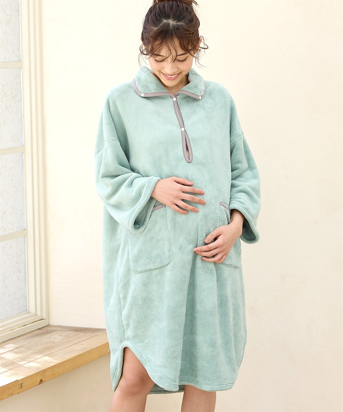 Rosemadame バスローブワンピース/ガウン(マタニティ/授乳服）授乳口付き 授乳楽々 妊婦服 産前・産後対応)_variation_4