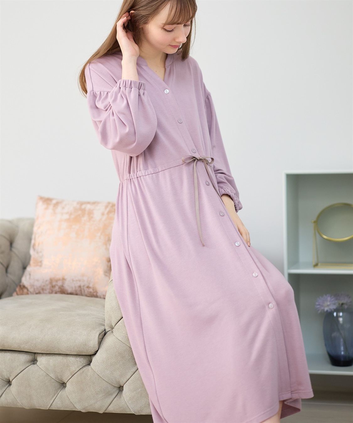 Rosemadame やわらかレーヨン天竺ネグリジェ パジャマ/ルームウェア（マタニティ/授乳服）授乳楽々 妊婦服 産前・産後対応_main