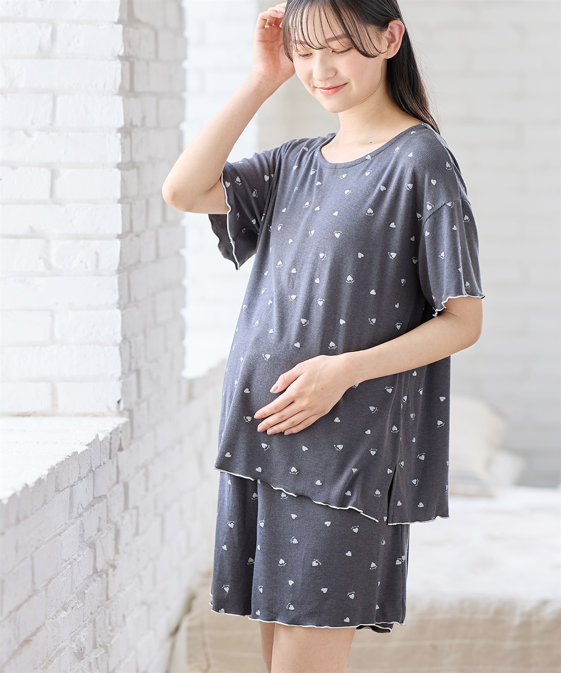 Rosemadame リブハート柄ルームウェア/パジャマ_variation_1