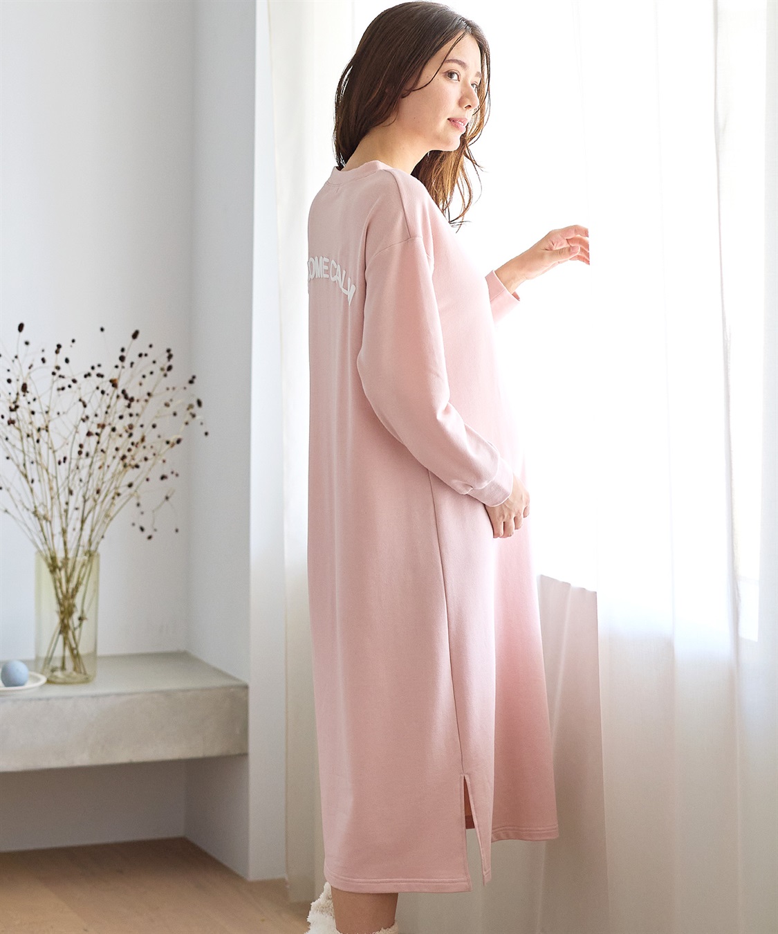 Rosemadame ストレッチバッグロゴルームワンピース/パジャマ/ルームウェア（マタニティ/授乳服）授乳楽々 妊婦服 産前・産後対応_variation_1