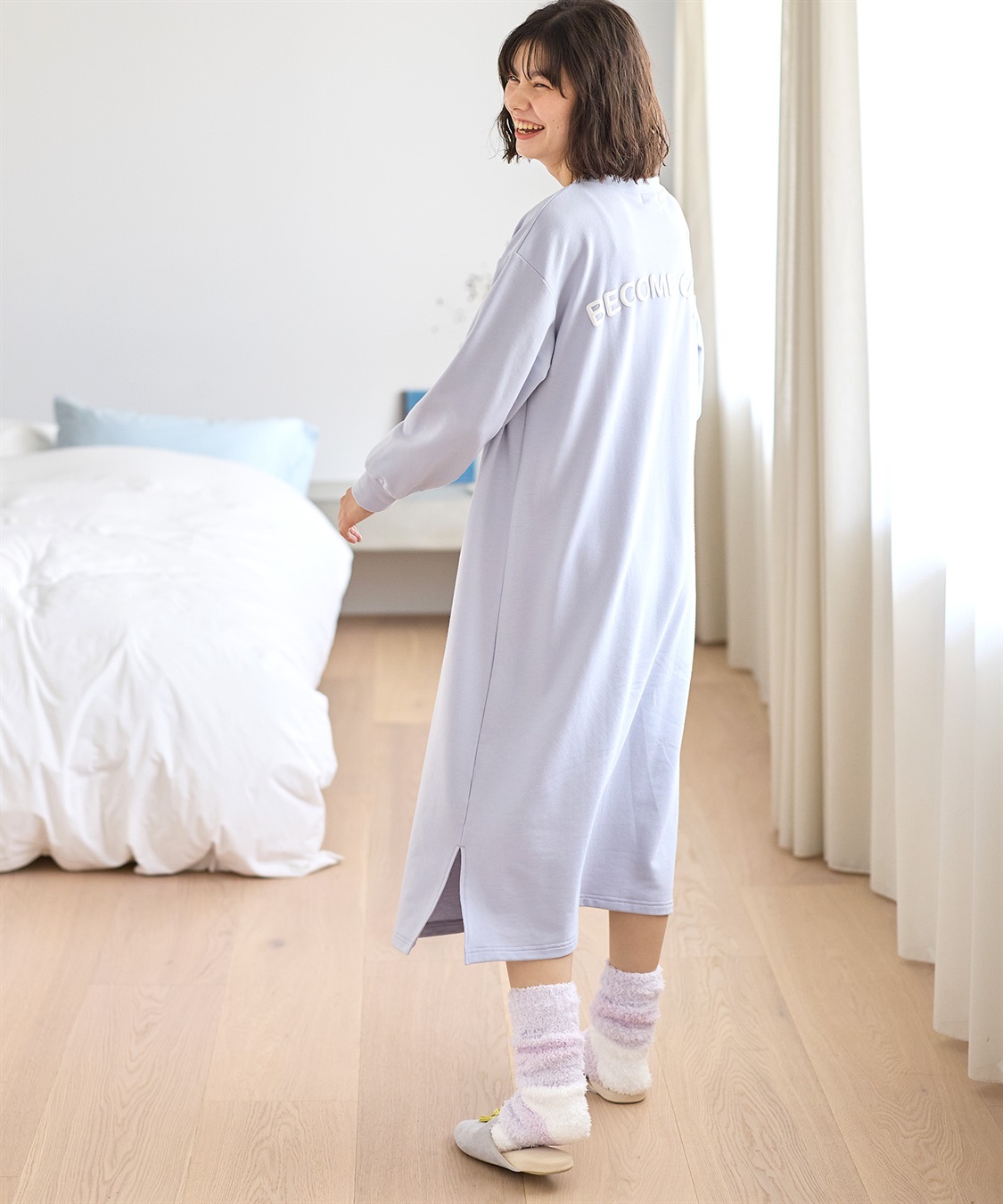 Rosemadame ストレッチバッグロゴルームワンピース/パジャマ/ルームウェア（マタニティ/授乳服）授乳楽々 妊婦服 産前・産後対応_variation_3