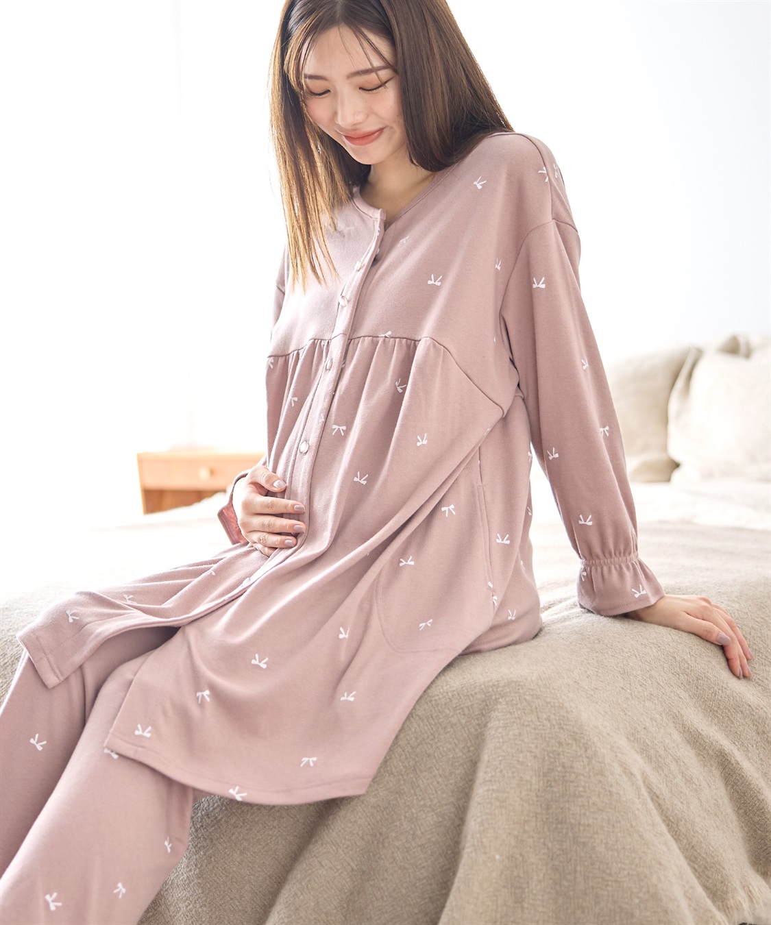 Rosemadame T/Cスムースリボン柄パジャマ_variation_2