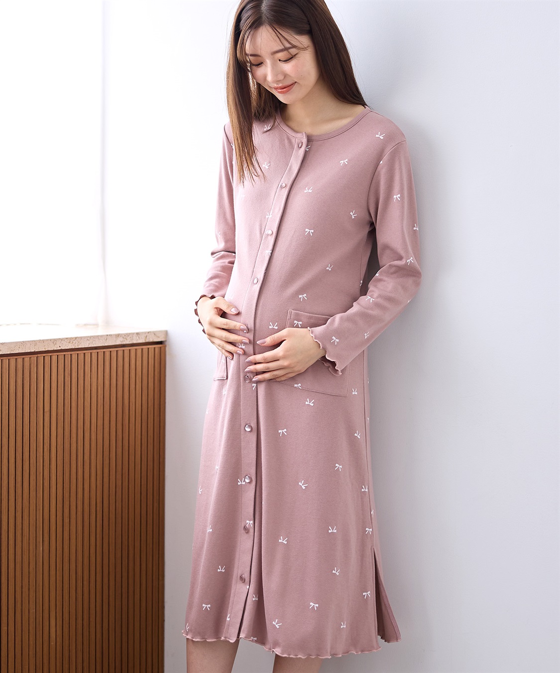 Rosemadame T/Cスムースリボン柄ネグリジェ_variation_2