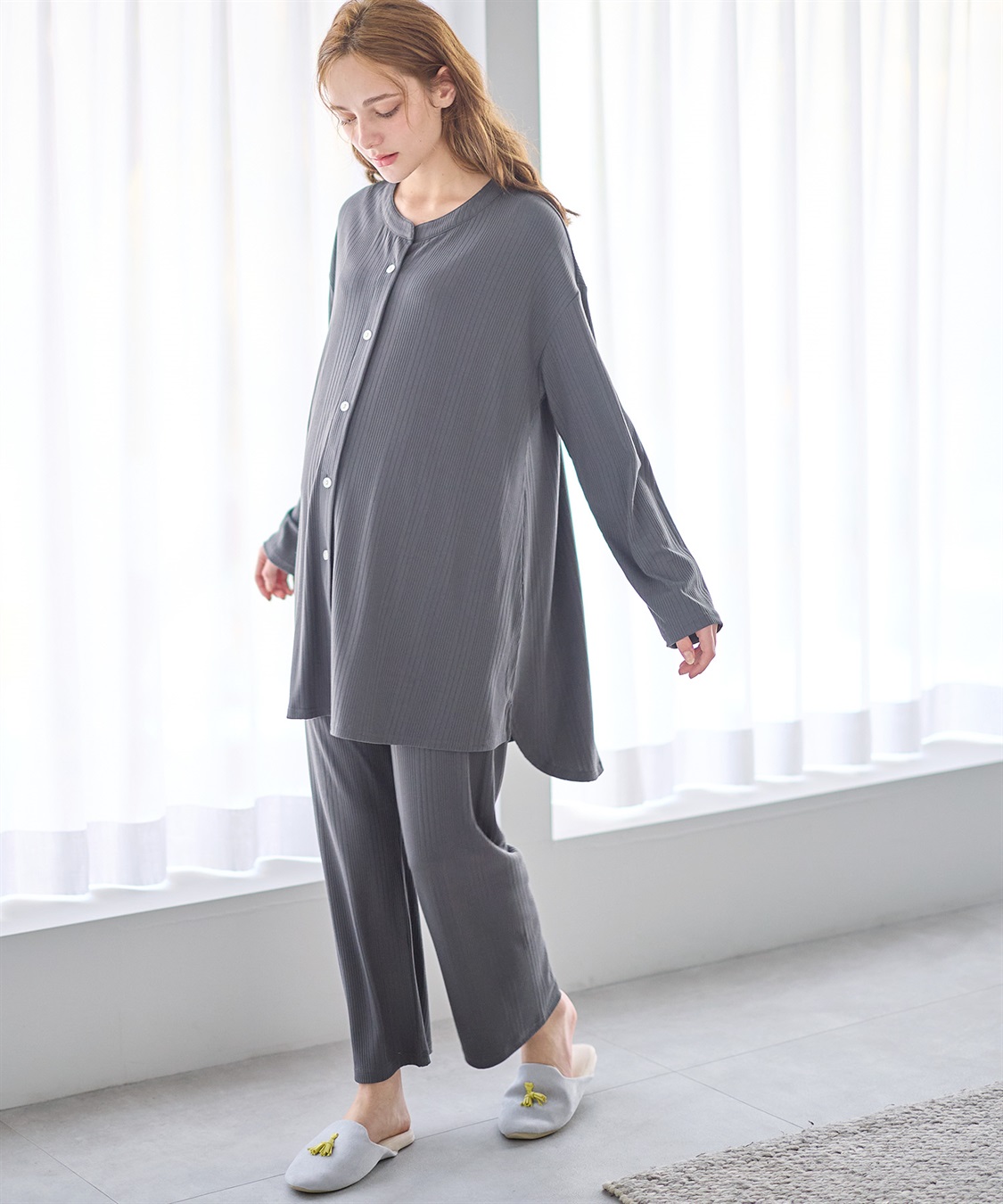 Rosemadame 【セット】ランダムリブパジャマ(産前・産後対応 マタニティ＆授乳服 ルームウェア)_variation_2