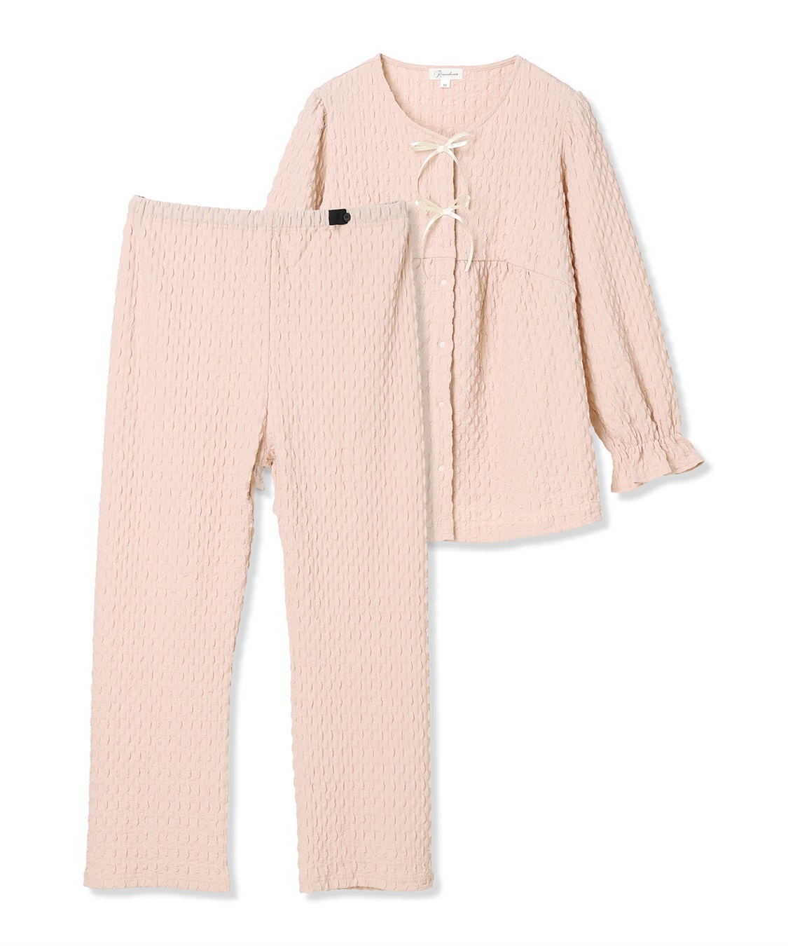 Rosemadame ふくれシャーリングリボンパジャマ(産前・産後対応 マタニティ＆授乳服 ルームウェア 上下セット)_variation_2