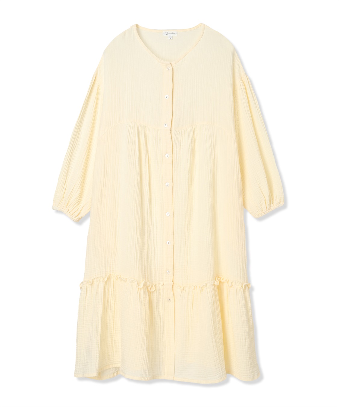 Rosemadame 【親子ペア可】綿100％ ダブルガーゼボリューム袖ネグリジェ/ ワンピースパジャマ(産前・産後対応 マタニティ＆授乳服 ルームウェア)_variation_1