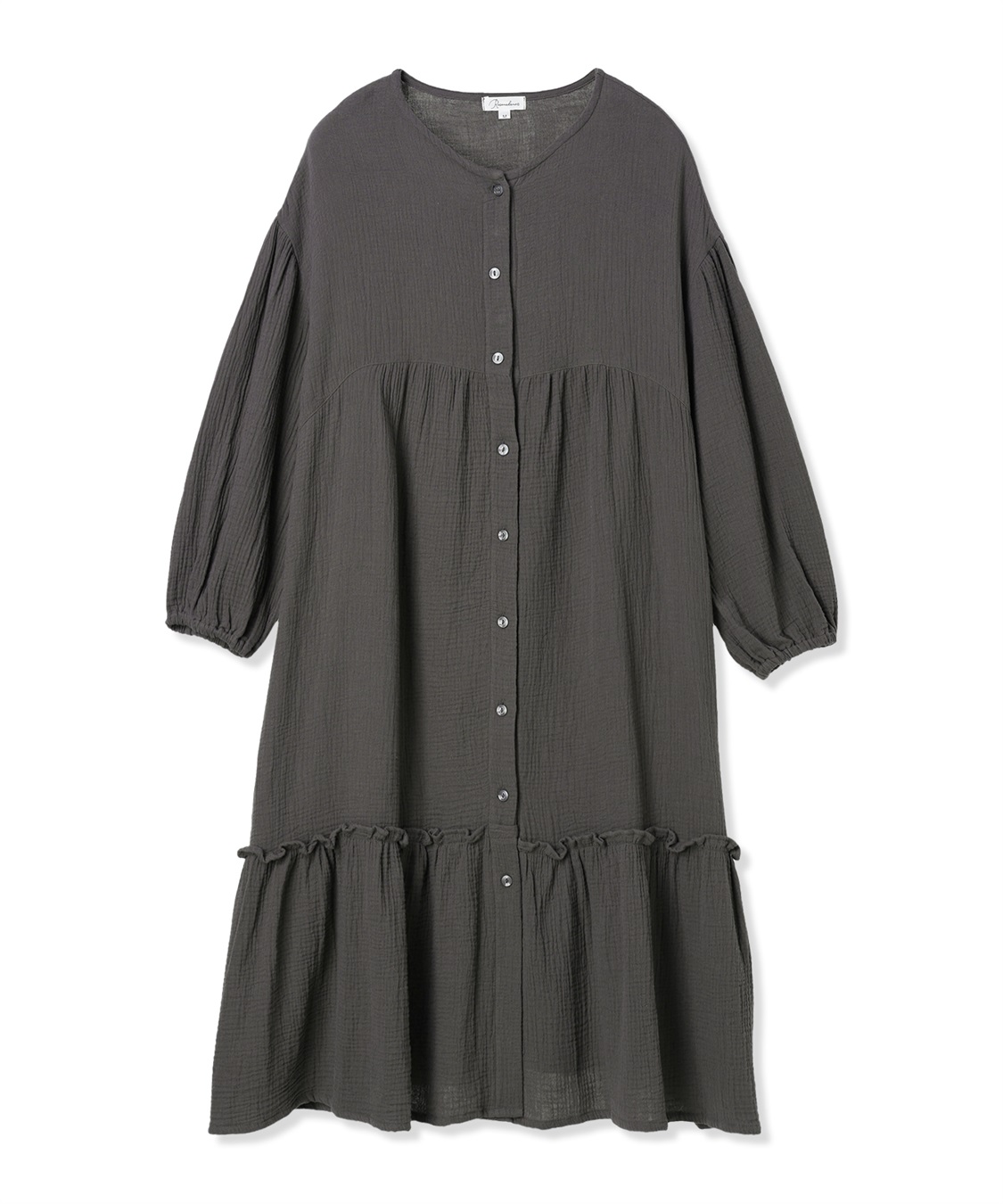 Rosemadame 【親子ペア可】綿100％ ダブルガーゼボリューム袖ネグリジェ/ ワンピースパジャマ(産前・産後対応 マタニティ＆授乳服 ルームウェア)_variation_2