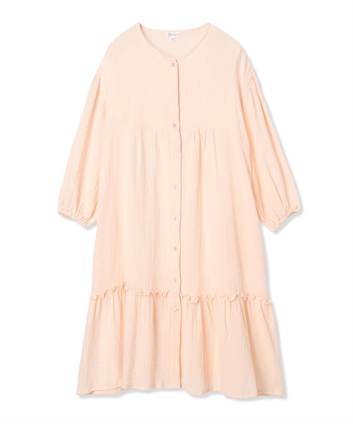 Rosemadame 【親子ペア可】綿100％ ダブルガーゼボリューム袖ネグリジェ/ ワンピースパジャマ(産前・産後対応 マタニティ＆授乳服 ルームウェア)_variation_3