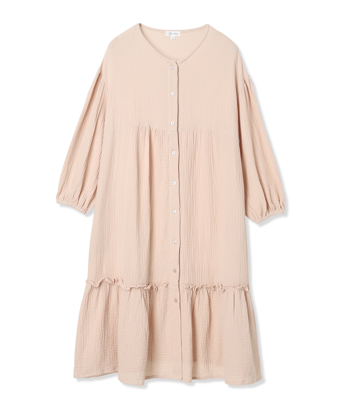 Rosemadame 【親子ペア可】綿100％ ダブルガーゼボリューム袖ネグリジェ/ ワンピースパジャマ(産前・産後対応 マタニティ＆授乳服 ルームウェア)_variation_4