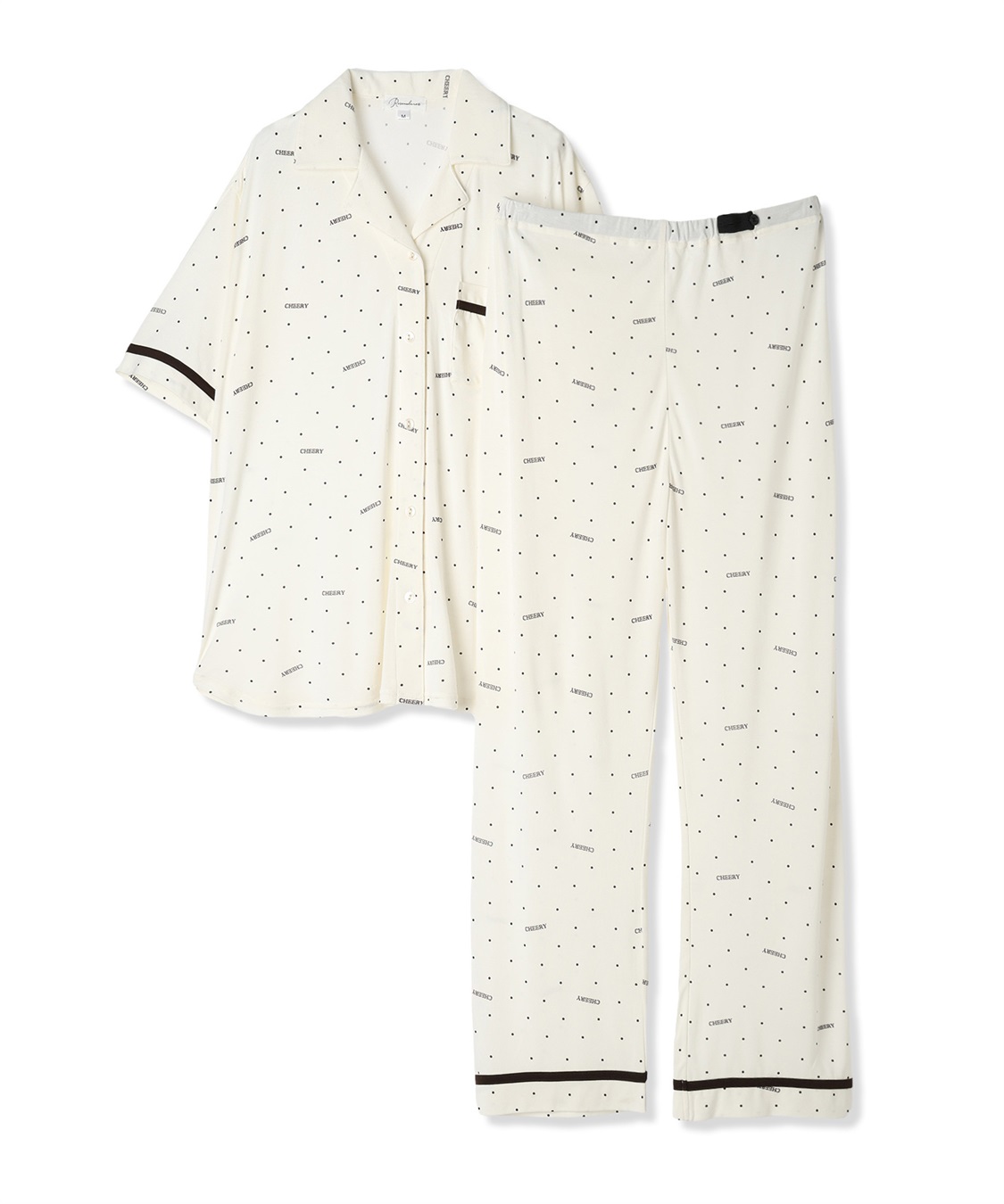 Rosemadame 【接触冷感】ドット柄パジャマ(産前・産後対応 マタニティ＆授乳服 ルームウェア 上下セット)_variation_1