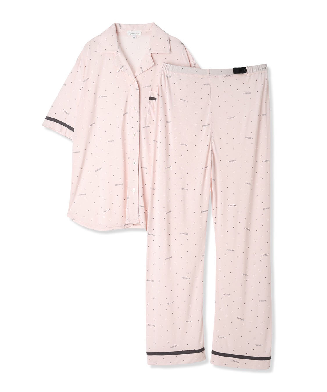 Rosemadame 【接触冷感】ドット柄パジャマ(産前・産後対応 マタニティ＆授乳服 ルームウェア 上下セット)_variation_2