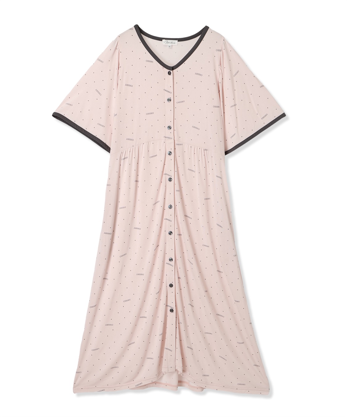 Rosemadame 【接触冷感】ドット柄ネグリジェ/ ワンピースパジャマ(産前・産後対応 マタニティ＆授乳服 ルームウェア)_variation_2