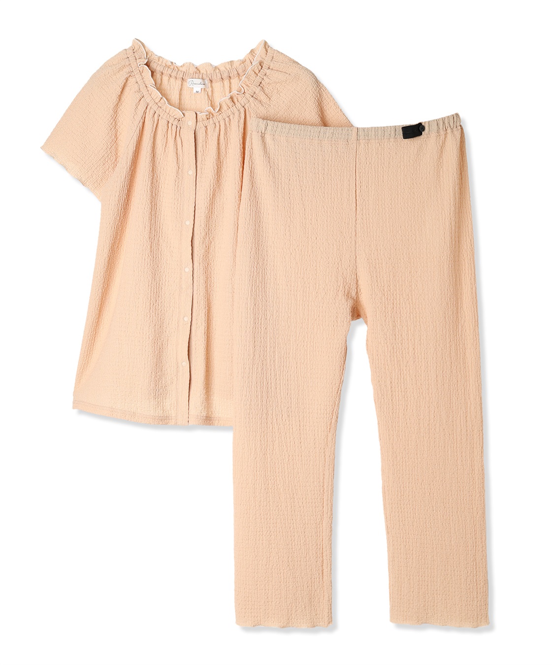 Rosemadame シャーリング ジャガードパジャマ(産前・産後対応 マタニティ＆授乳服 ルームウェア 上下セット)_variation_1