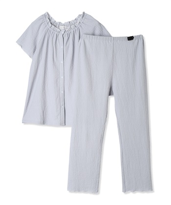 Rosemadame シャーリング ジャガードパジャマ(産前・産後対応 マタニティ＆授乳服 ルームウェア 上下セット)_variationthumb_2