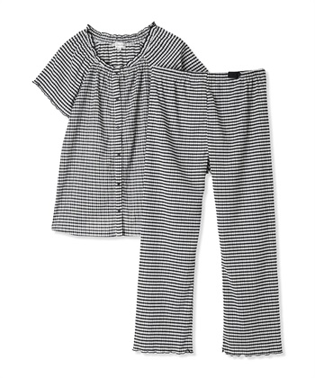 Rosemadame シャーリング ジャガードパジャマ(産前・産後対応 マタニティ＆授乳服 ルームウェア 上下セット)_variationthumb_3